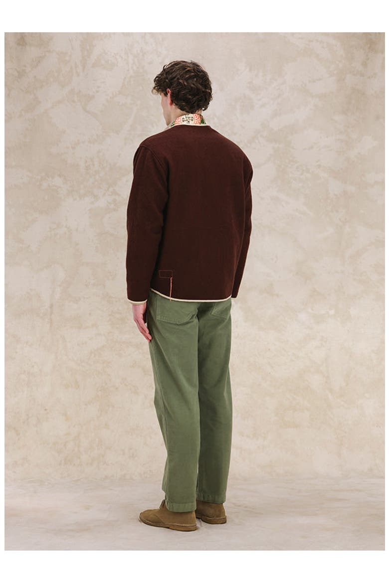 Virgin Wool Jacket, Alternate, color, Brown