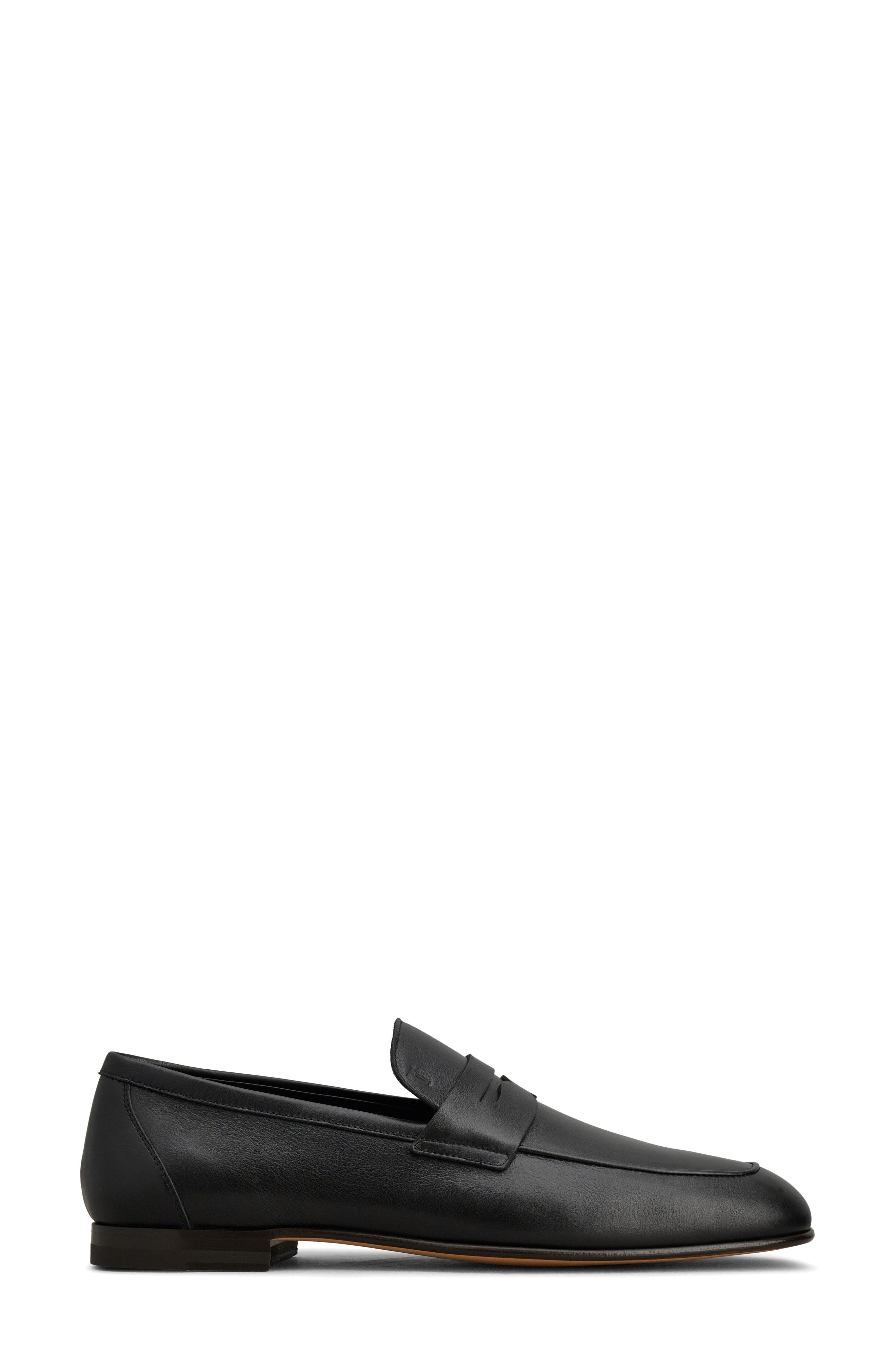 Tod's Deconstructed Penny Loafer, Alternate, color, Nero