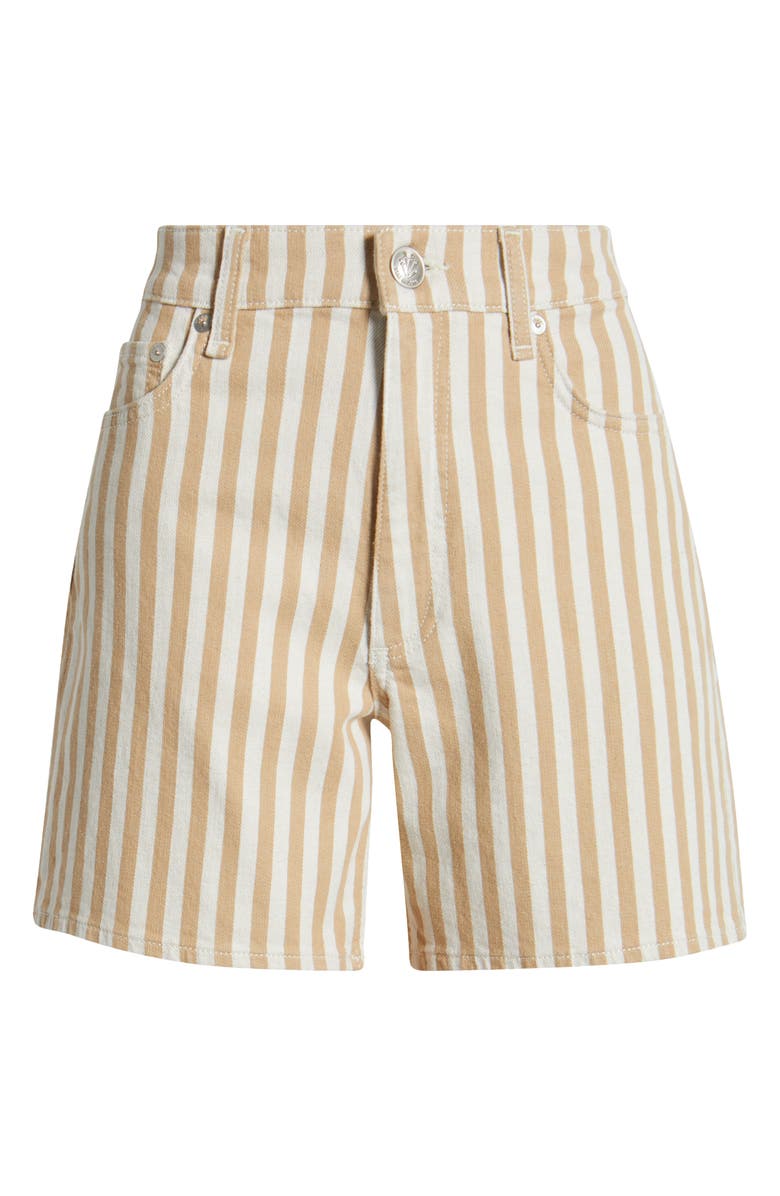 rag & bone Kaia Stripe Shorts, Alternate, color, Tan Stripe