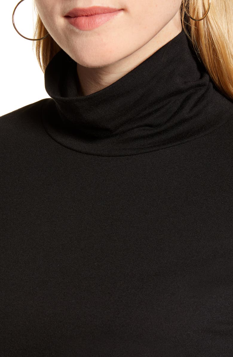 1901 Cotton Blend Turtleneck Top, Alternate, color, 