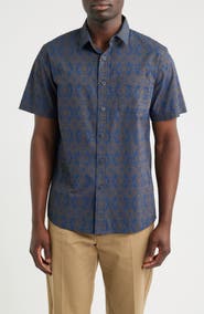 Pendleton Shoreline Short Sleeve Cotton Button-Up Shirt