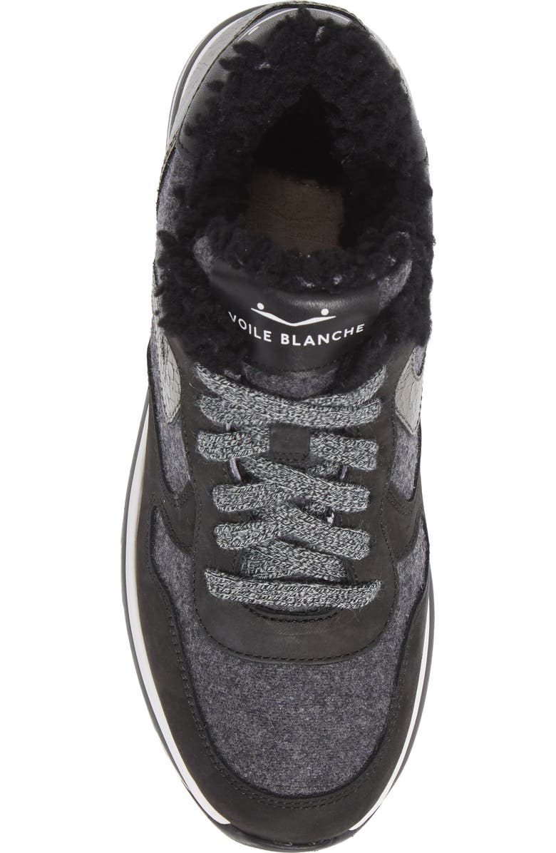 Voile Blanche Maran Genuine Shearling Lined Sneaker, Alternate, color, Nero-Grigio