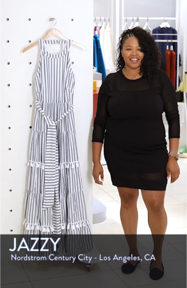 Tiered Tassel Fringe Cotton Maxi Dress, sales video thumbnail