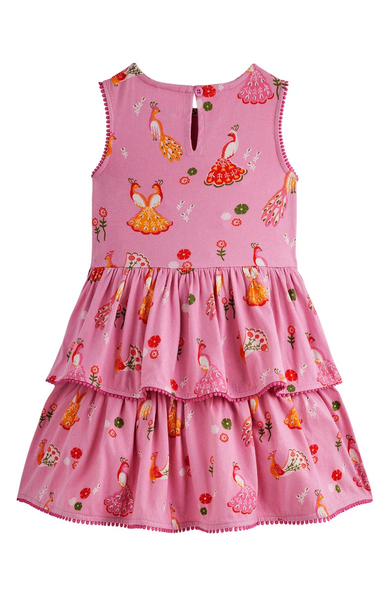Mini Boden Kids' Tiered Jersey Sundress, Alternate, color, Peacock