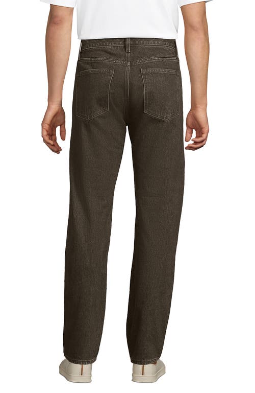 Lands' End Stretch Comfort Waist Classic Fit Flannel Lined Jean In Brown