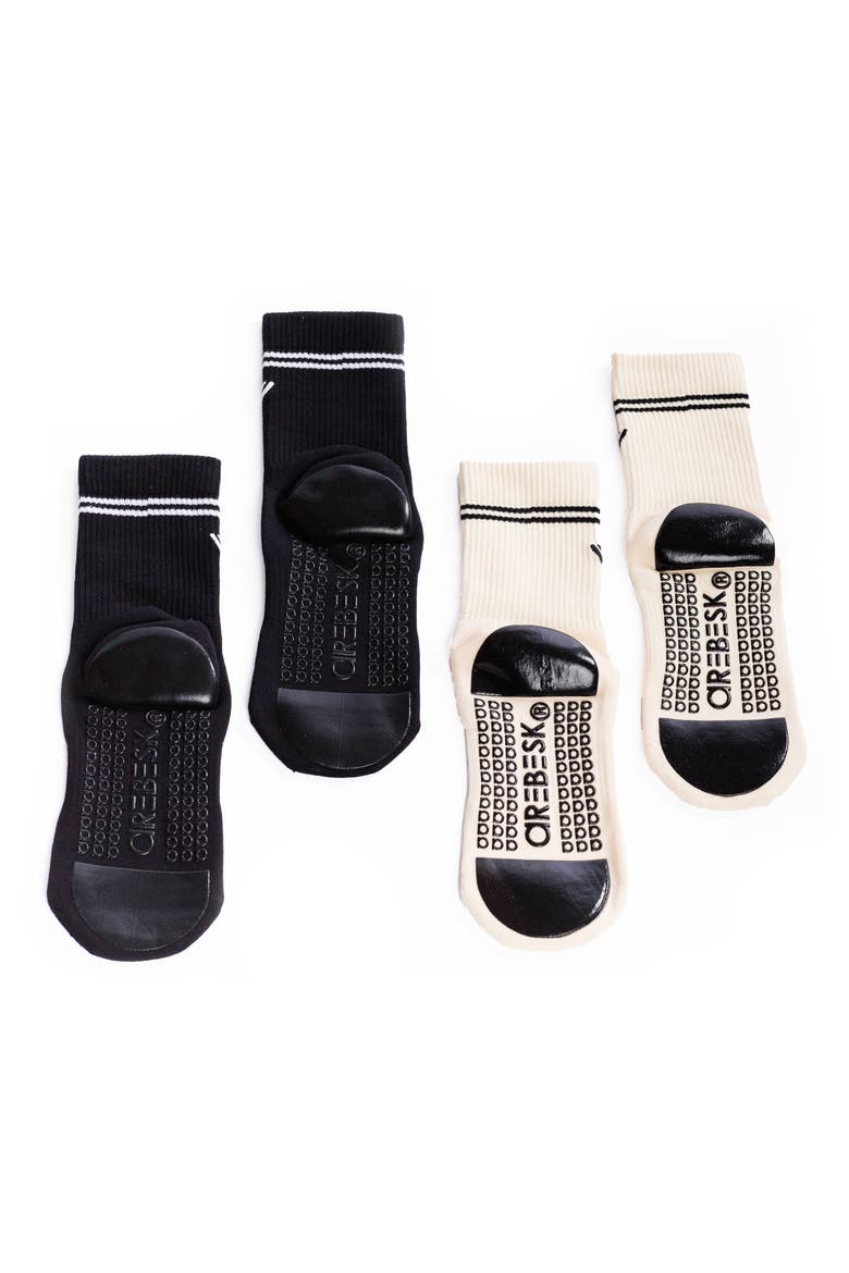 Classic Assorted 2-Pack Grip Crew Socks, Main, color, MULTI