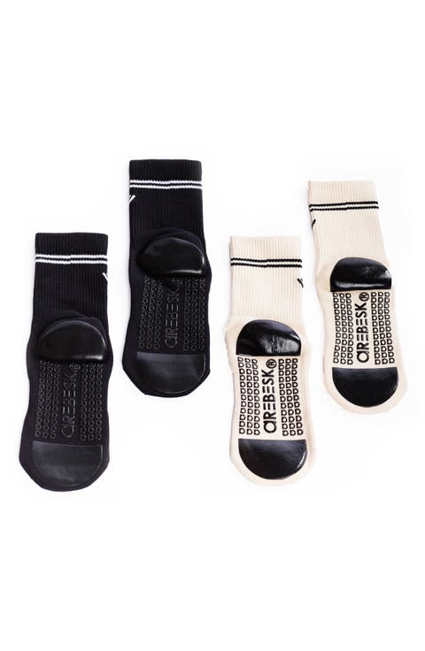 Classic Assorted 2-Pack Grip Crew Socks