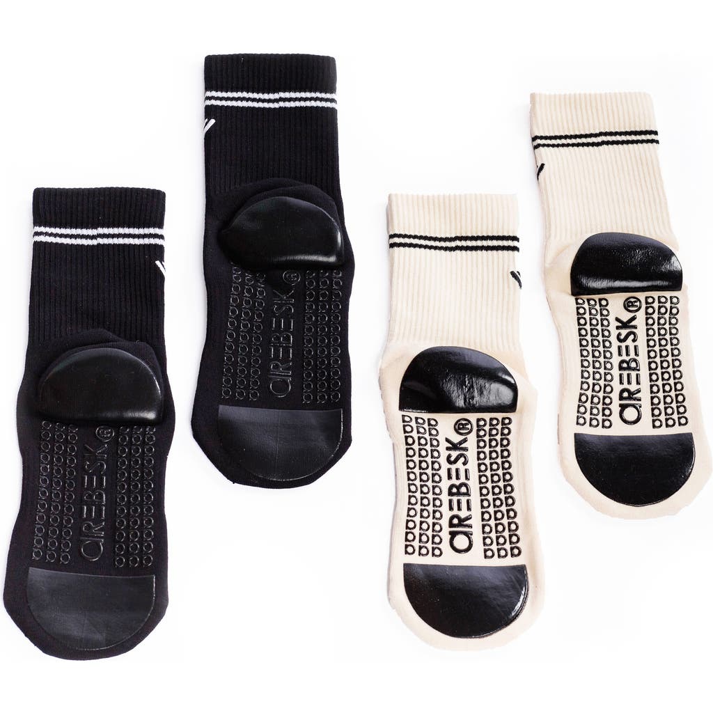 Arebesk Classic Assorted 2-pack Grip Crew Socks