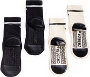 Arebesk Classic Assorted 2-Pack Grip Crew Socks