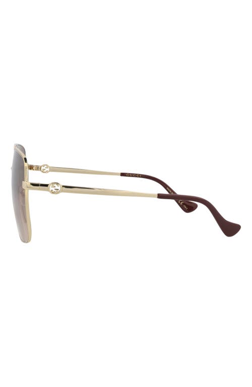 Gucci 63mm Oversize Square Sunglasses In Brown