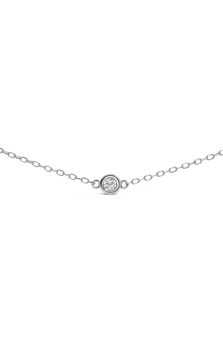 Haus of Brilliance 14K White Gold 1/2 Cttw Bezel Set Diamond Station Necklace, Alternate, color, White Gold