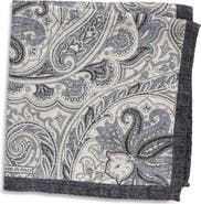 Nordstrom Paisley Silk Pocket Square