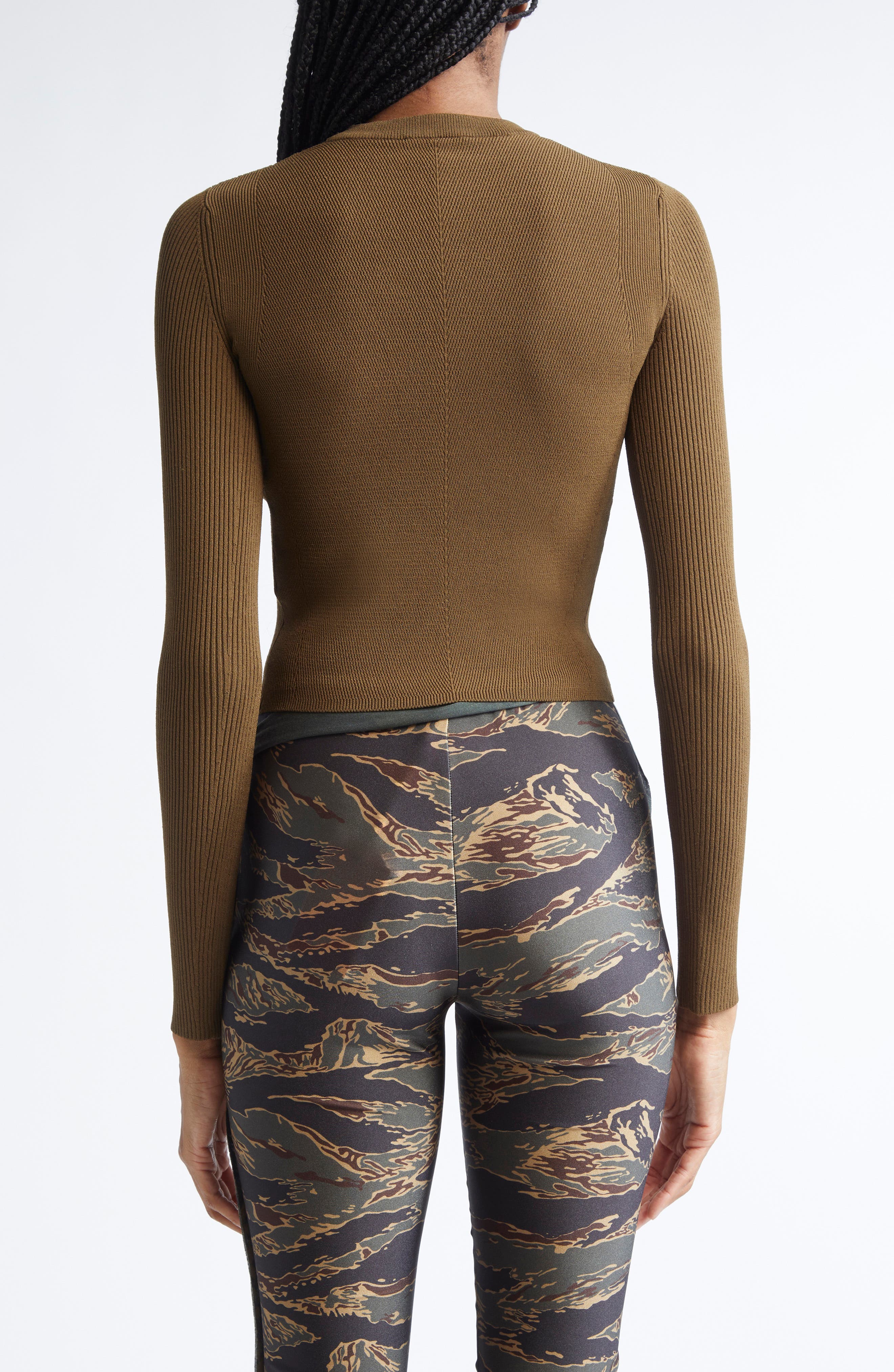 M-Valari Logo Cutout Rib Top - image 2