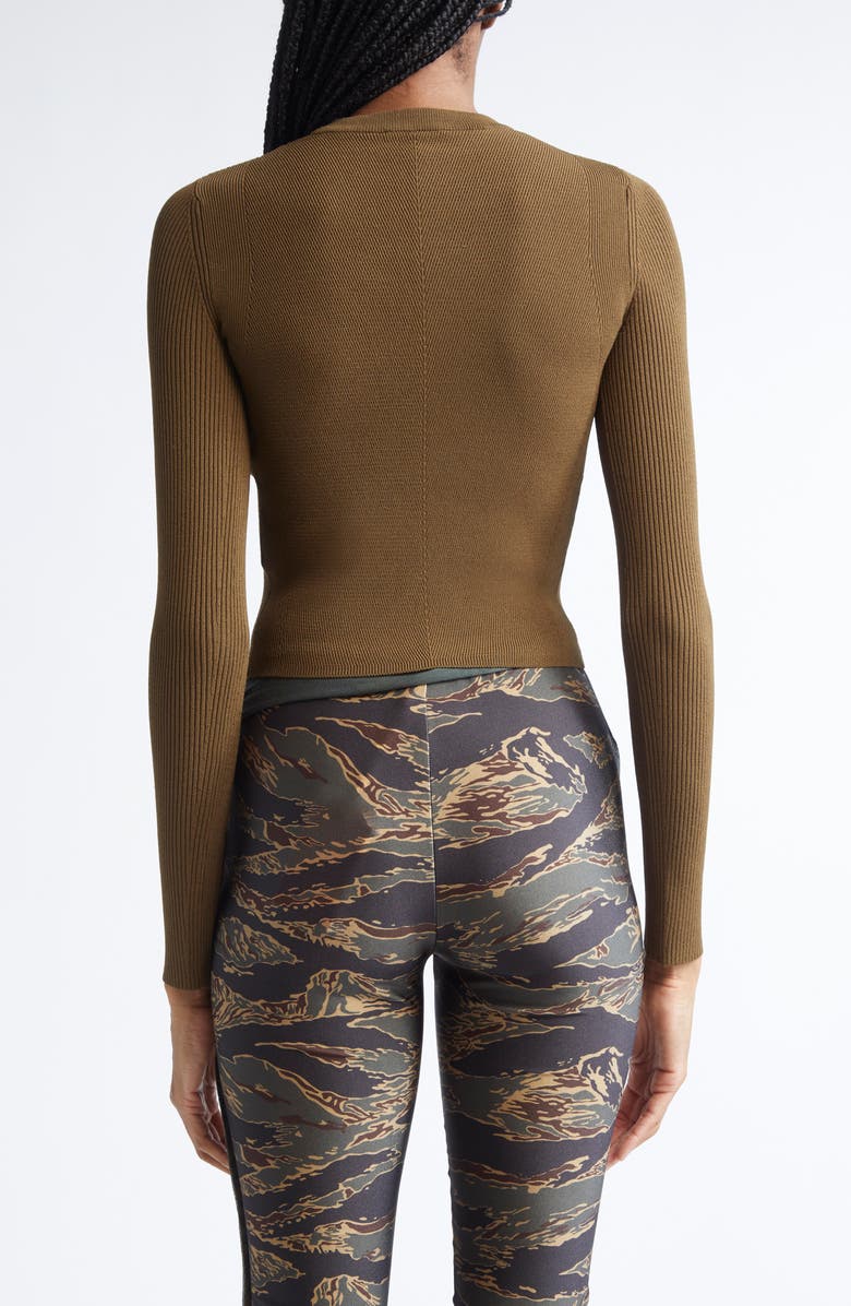 DIESEL<sup
®</sup
 M-Valari Logo Cutout Rib Top, Alternate, color, Green/ Moss