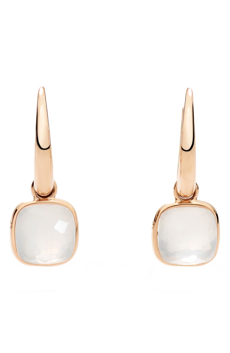 Pomellato Nudo Milky Quartz Drop Earrings, Main, color, 