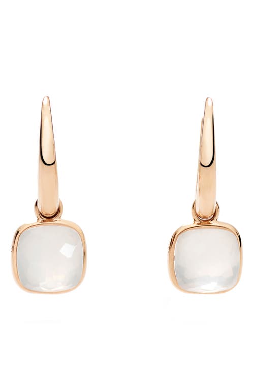 Pomellato Nudo Milky Quartz Drop Earrings In Gold