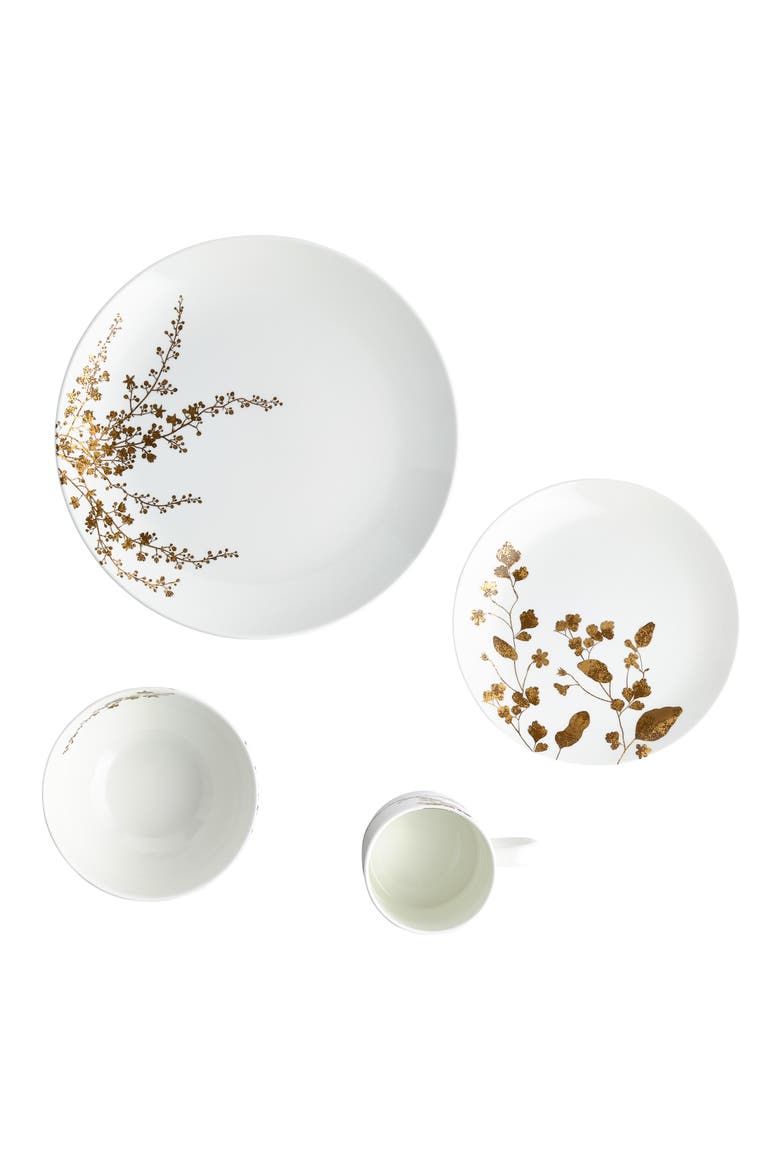 Jardin 4-Piece Bone China Dinnerware Set, Alternate, color, MULTI