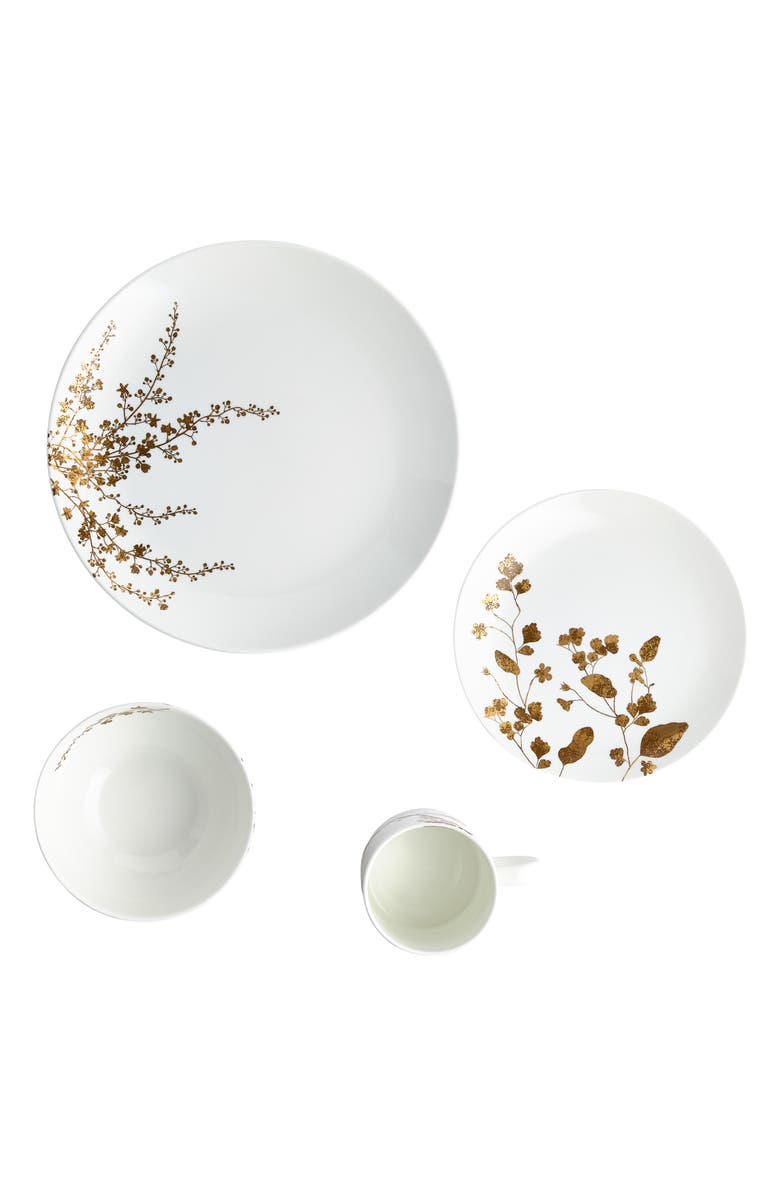 Vera Wang Jardin 4-Piece Bone China Dinnerware Set, Alternate, color, Multi