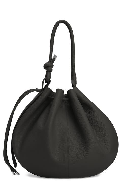 Large Ina Pebble Leather Shoulder Bag