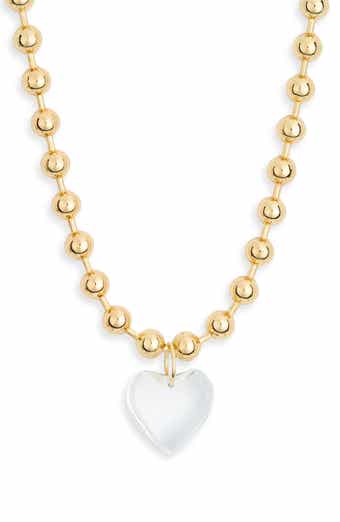 Clear Heart Pendant Necklace