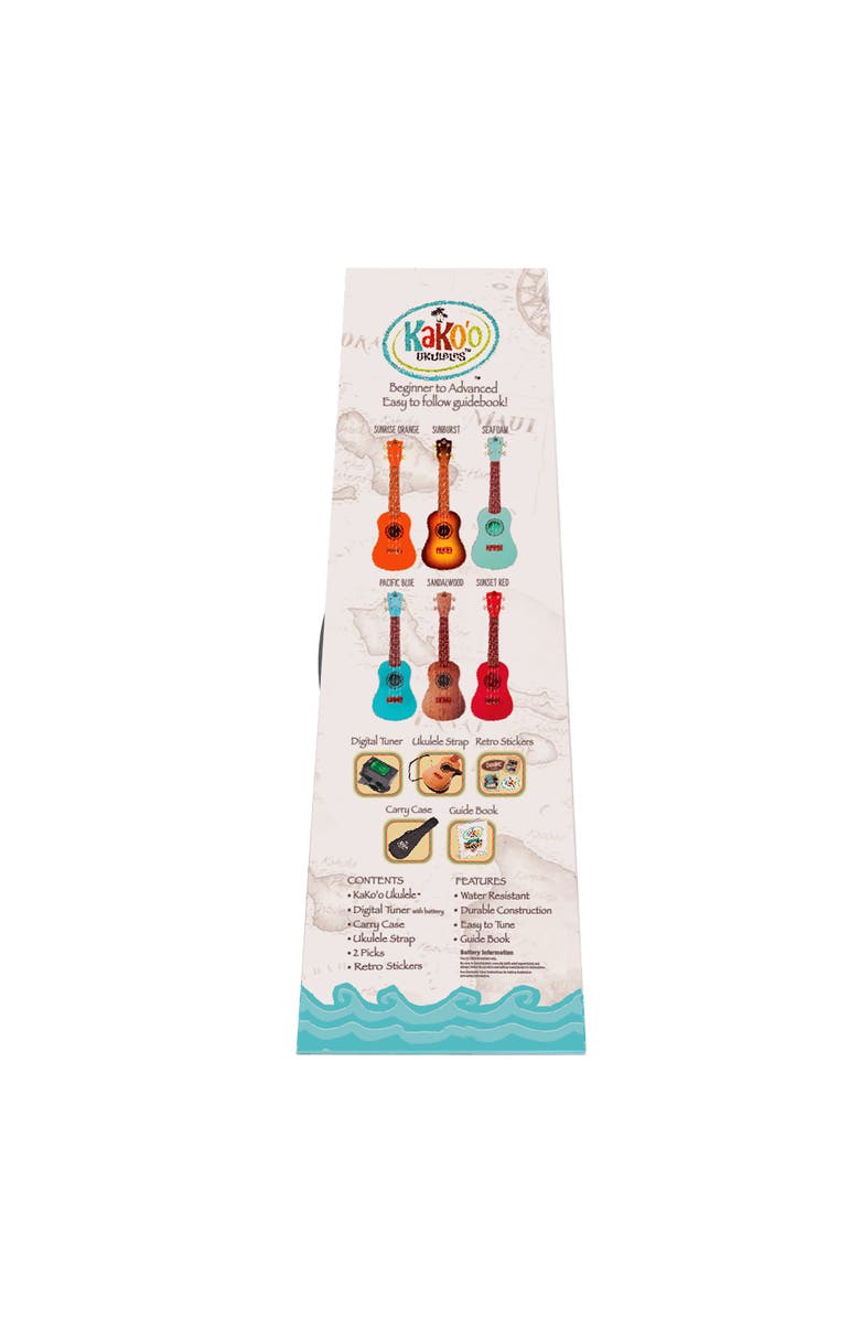 KaKo'o Music Kako'O 21" Professional Wooden Ukulele Set Sunburst, Alternate, color, Multicolored
