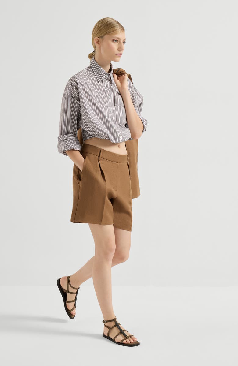 Brunello Cucinelli Sartorial shorts, Alternate, color, Mou