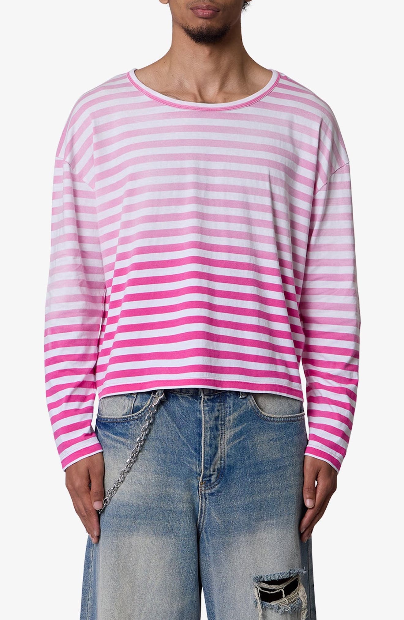 mnml Faded Stripe Long Sleeve T-Shirt