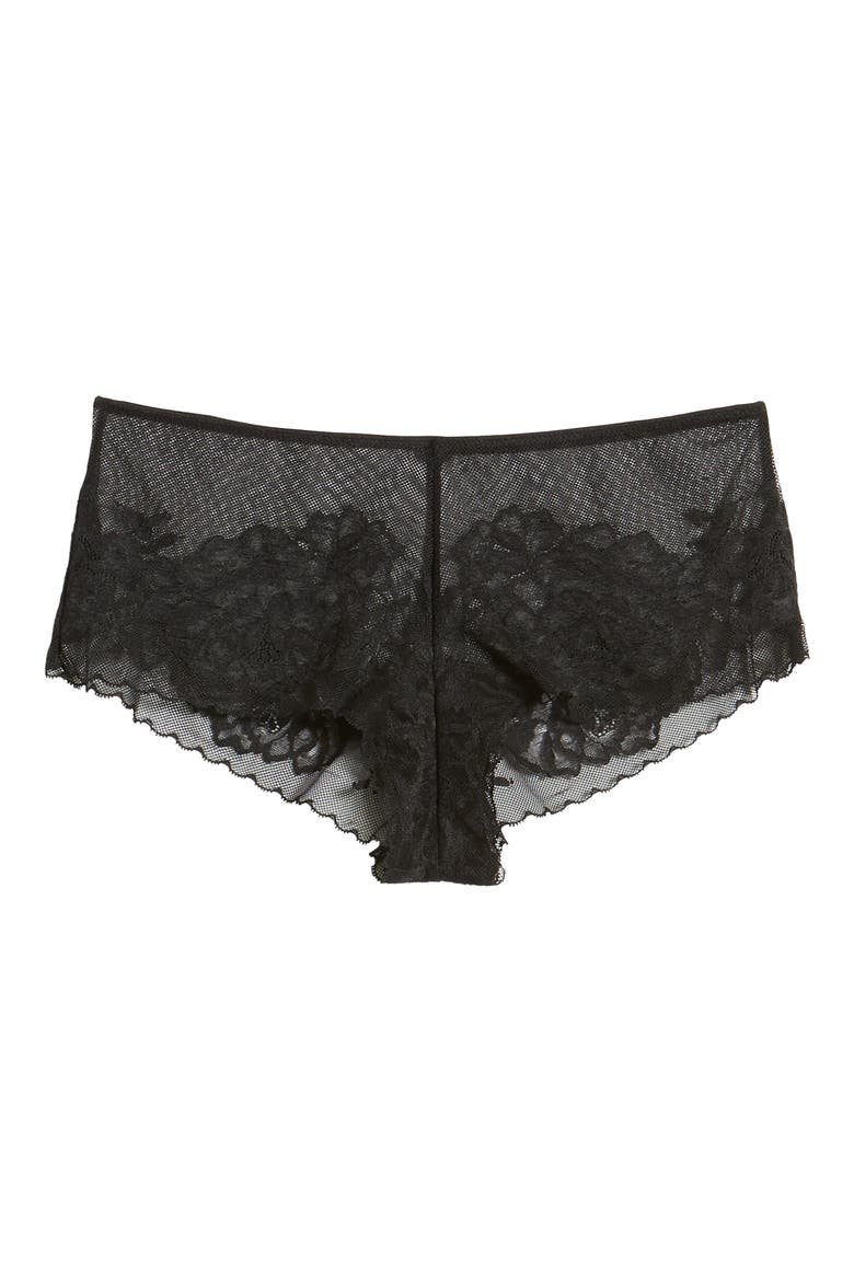 Flora Boyshorts, Alternate, color, BLACK