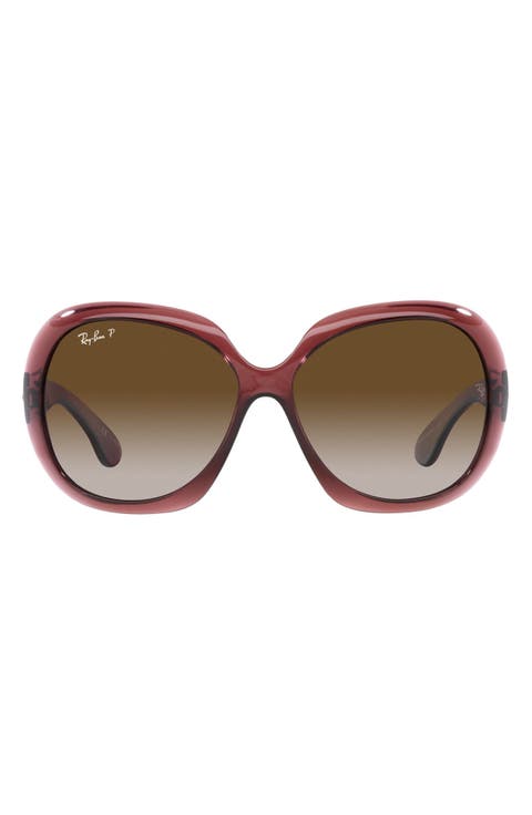 Transparent 60mm Polarized Butterfly Sunglasses