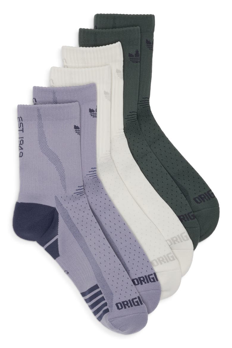 3-Pack Assorted Tech 2.0 Performance Crew Socks, Alternate, color, ORBIT GREY/ GREY/ IVY GREEN
