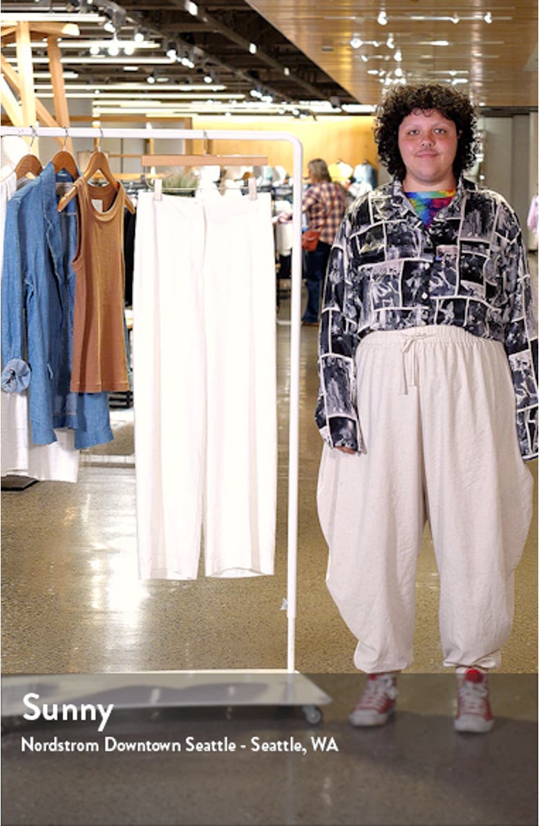 Wide Leg Linen Blend Pants, sales video thumbnail
