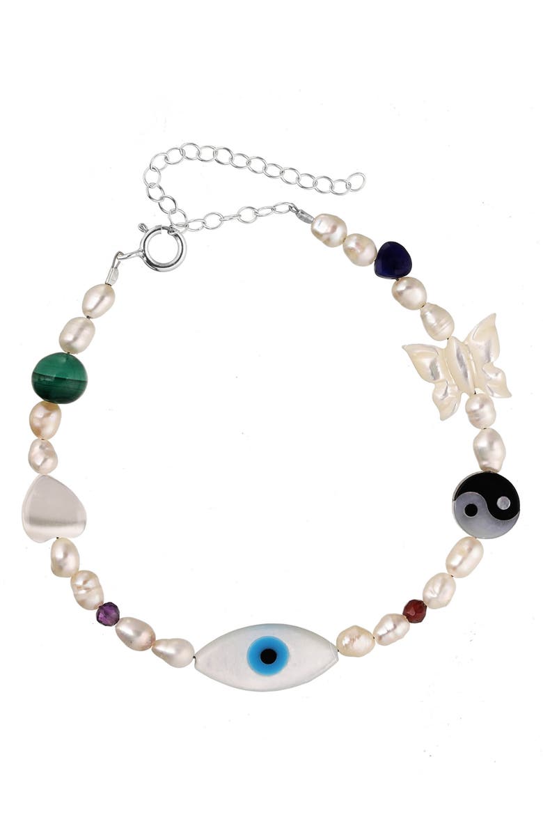 KOZAKH Lexie Freshwater Pearl Beaded Bracelet, Main, color, 