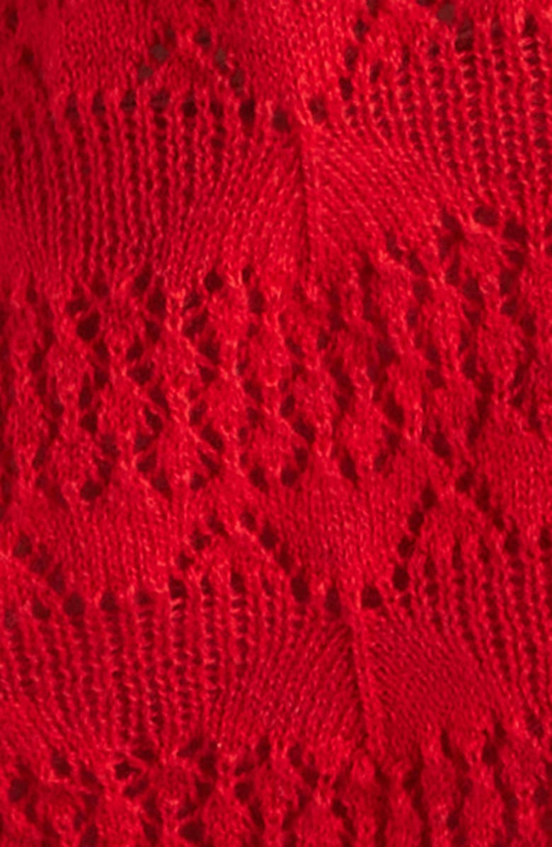 Seasalt Cornwall Sweet Day Pointelle Cardigan, Alternate, color, Knit Melange Boat Red