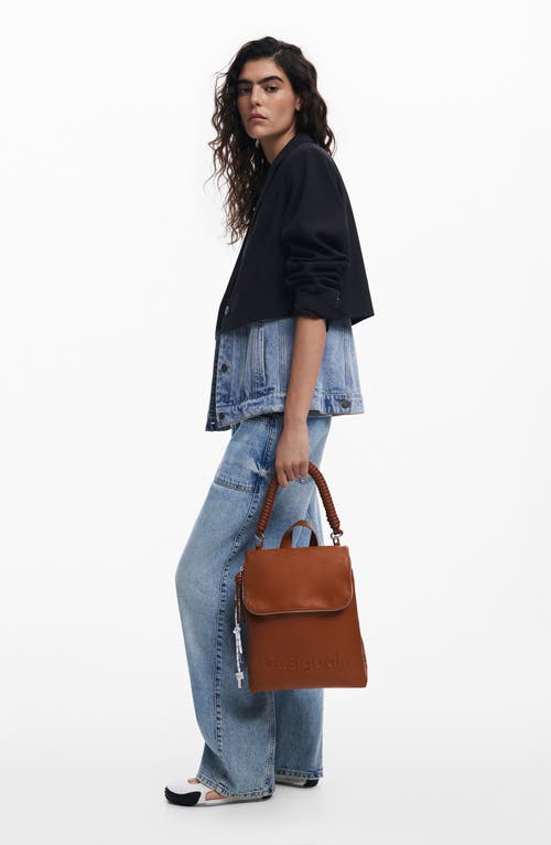 Desigual Mini Logo Faux Leather Backpack