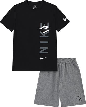 Kids' Vertical Logo Graphic T-Shirt & Shorts Set