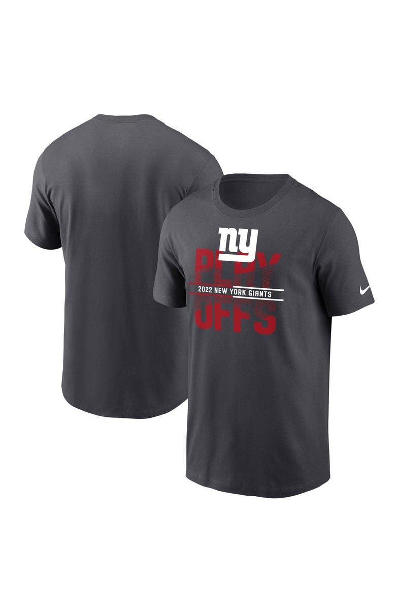 Nike Men's Nike Anthracite New York Giants 2022 NFL Playoffs Iconic T-Shirt, Main, color,