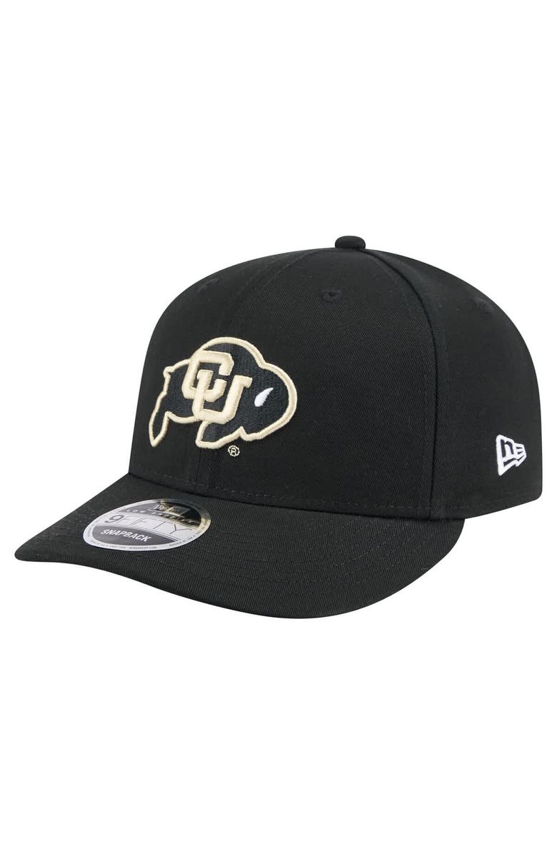 New Era Men's New Era Black Colorado Buffaloes Low Profile 9FIFTY Snapback Hat, Main, color, 