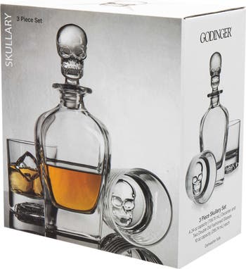 3-Piece Skull Decanter Set
