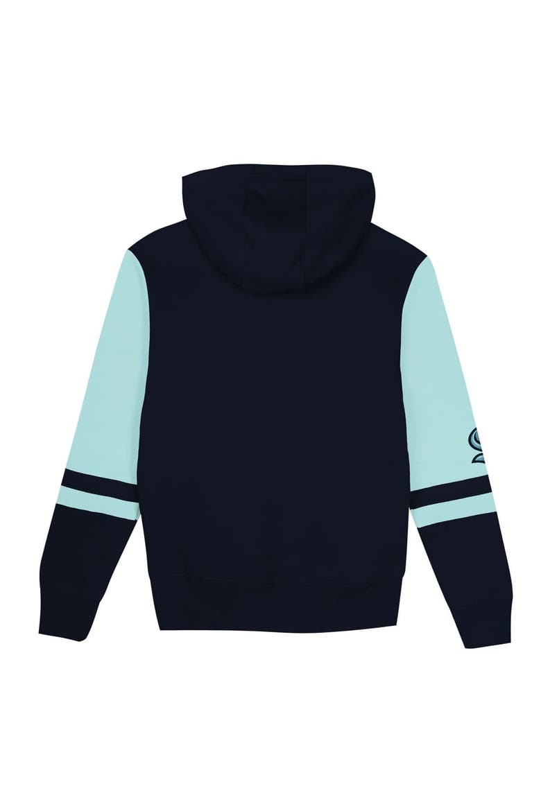 Preschool Navy Seattle Kraken Face Off Full-Zip Hoodie, Alternate, color, Navy