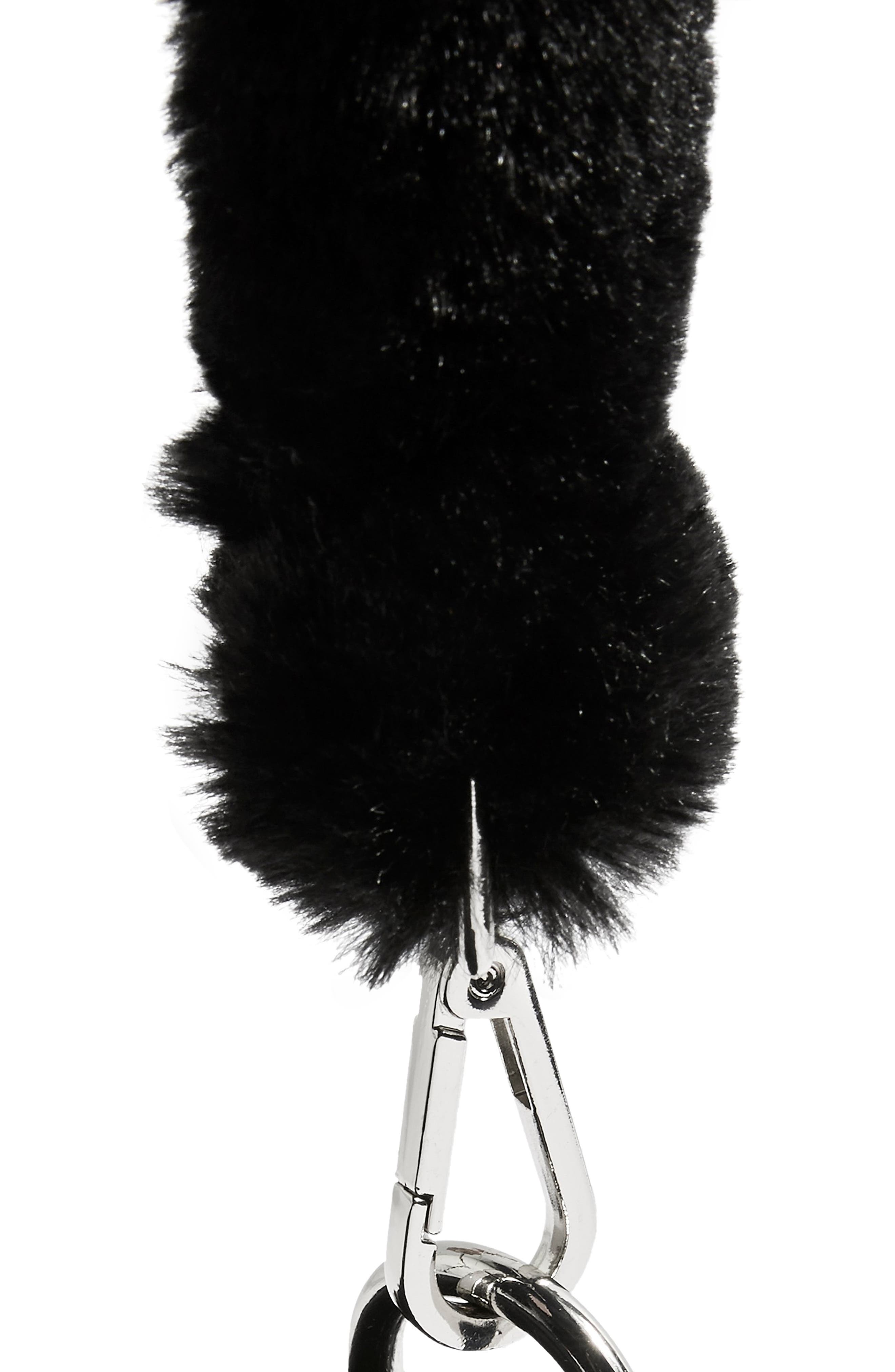 Topshop Cici Faux Fur Shoulder Bag, Alternate, color, 