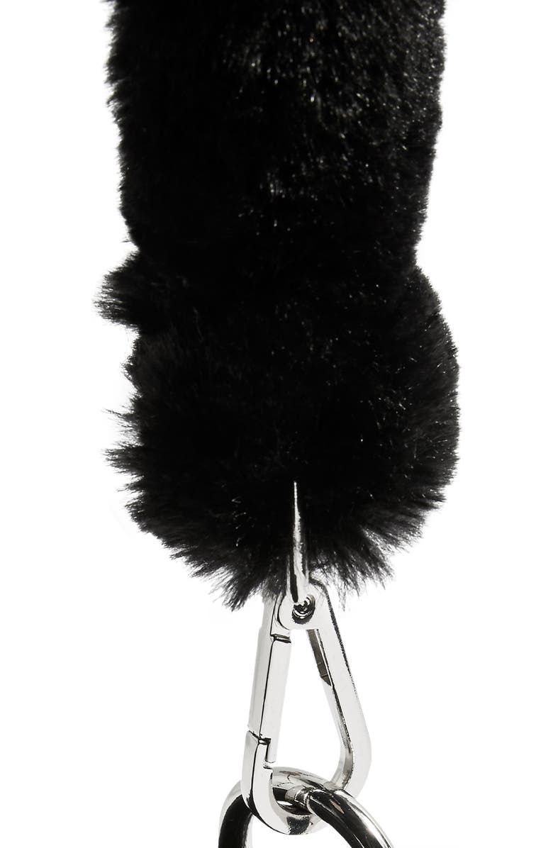 Topshop Cici Faux Fur Shoulder Bag, Alternate, color,