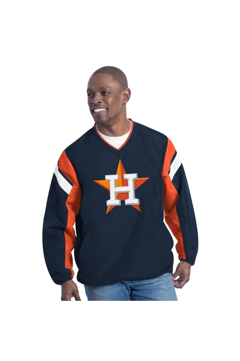 Men's G-III Sports by Carl Banks Navy Houston Astros Double Coverage V-Neck Pullover, Main, color, Navy