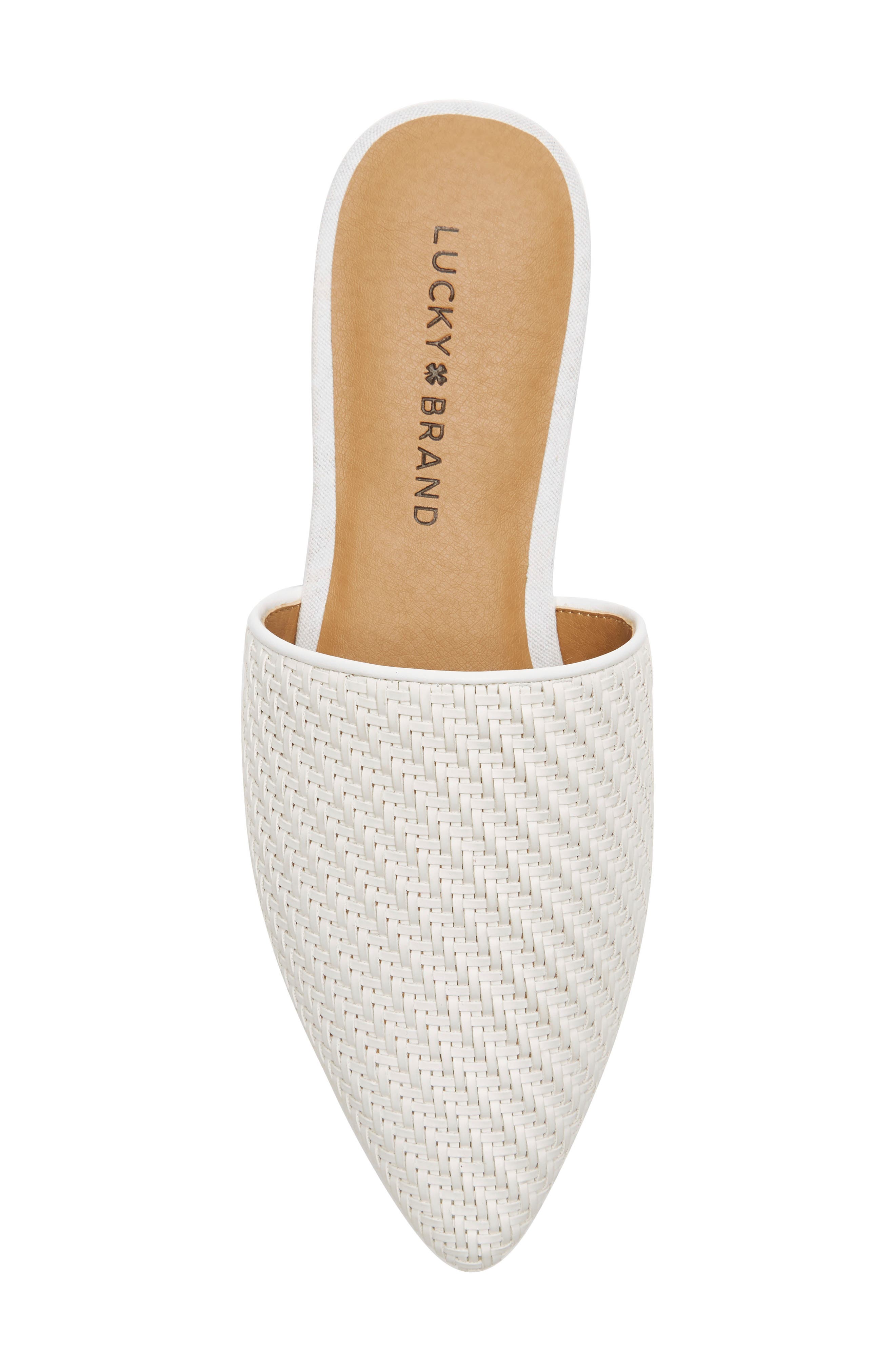 Bradell Pointy Toe Mule, Alternate, color, WHITE LEATHER