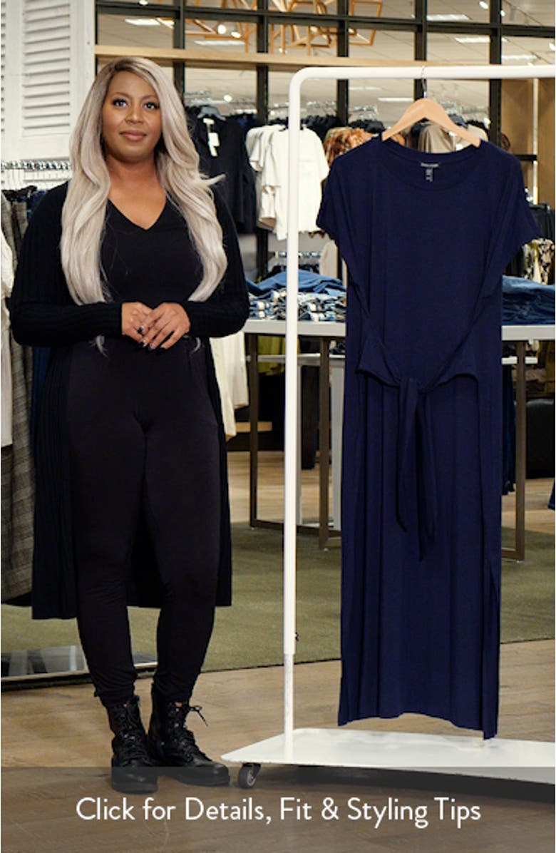 Tie Waist Jersey Maxi Dress, sales video thumbnail