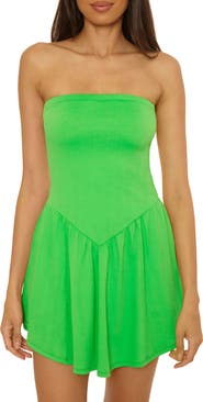 Becca Palma Strapless Cover-Up Minidress