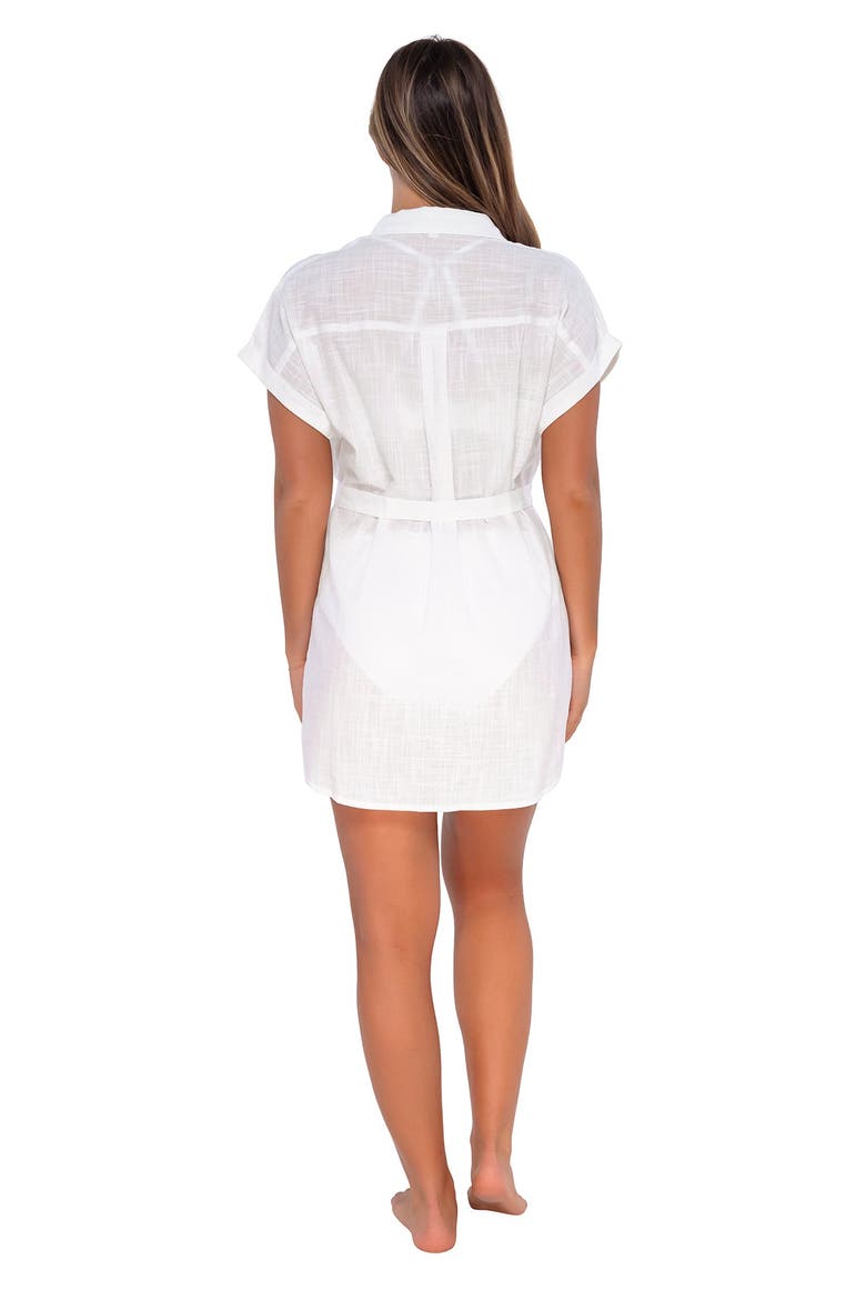 Lucia Cover-up Dress, Alternate, color, White Lily