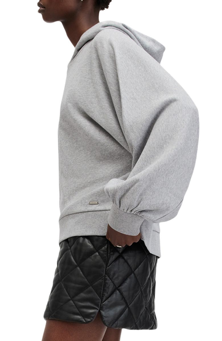 AllSaints Artia Cotton Hoodie, Alternate, color, Grey Marl