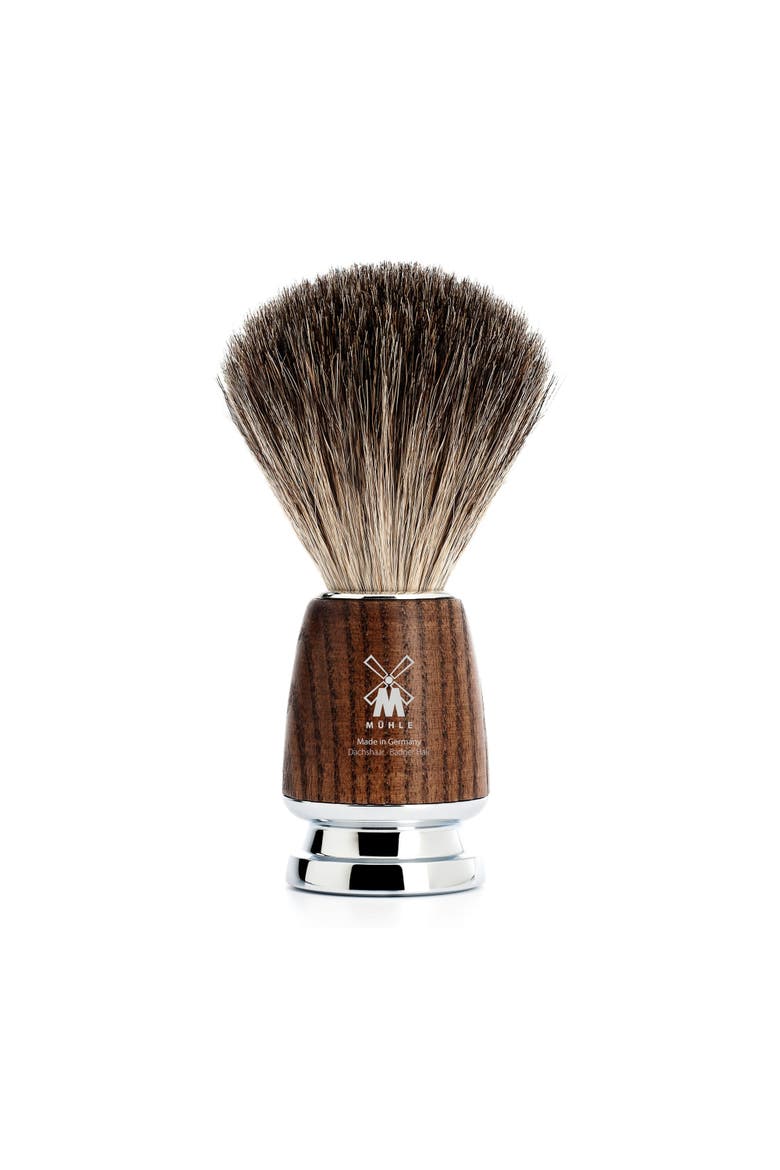 Rytmo Steamed Ash Pure Badger Shaving Brush, Main, color, Steamed Ash