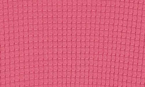 Theory Bristol Lace Trim Waffle Knit Sweater Top In Pink