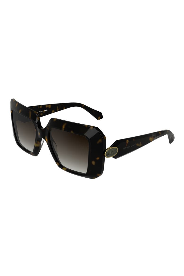 Brooke 54mm Square Sunglasses, Alternate, color, DARK TORTOISE